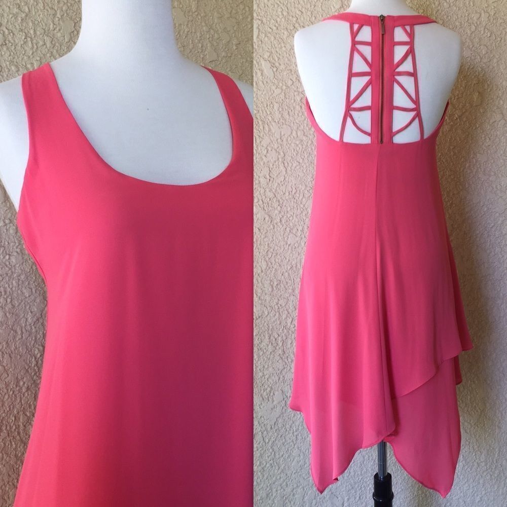 BCBG Paris Sleeveless Coral Reef Dress 0